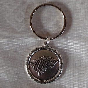 GOT Key Chain Double Sided House Stark Dire Wolf Winter Is Coming New Handmade
